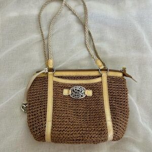 Brown Woven Handbag